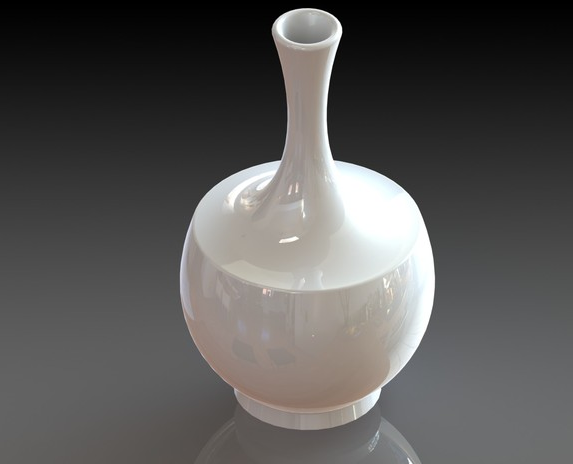 细瓶颈花瓶3D打印模型