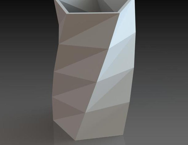 菱格斜纹花瓶3D打印模型