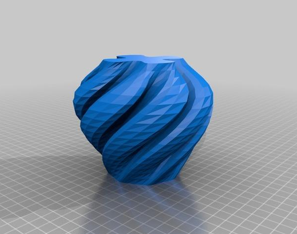 螺旋状花瓶3D打印模型