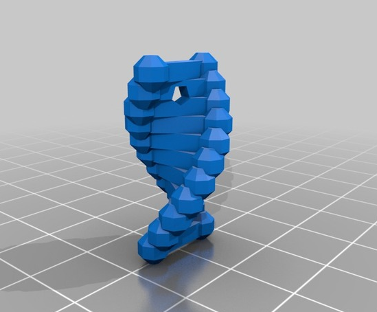 DNA耳环3D打印模型