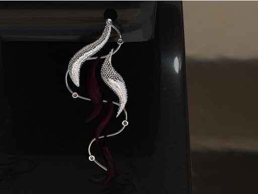 火焰耳环3D打印模型