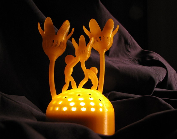 玫瑰花瓣台灯3D打印模型