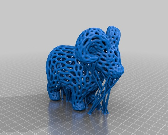 镂空纹绵羊3D打印模型