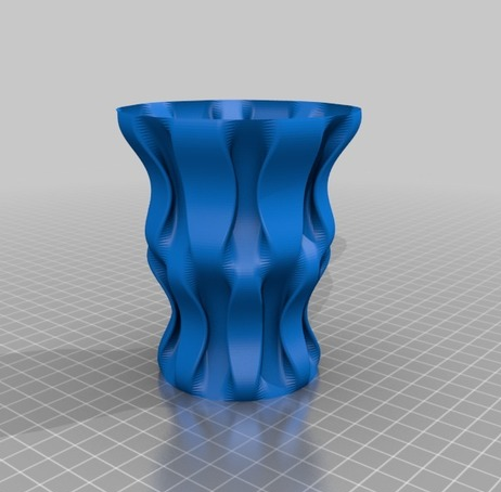 纹格花瓶3D打印模型