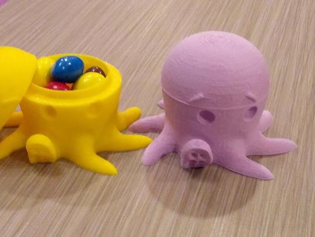 可爱章鱼糖果盒3D打印模型
