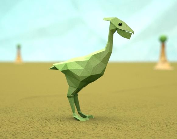 低聚恐龙3D打印模型