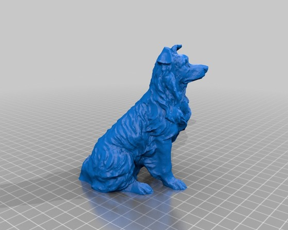 牧羊犬3D打印模型