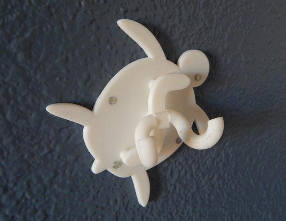海龟挂钩3D打印模型