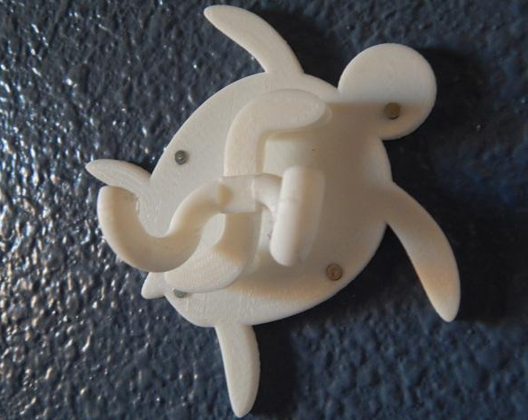 海龟挂钩3D打印模型