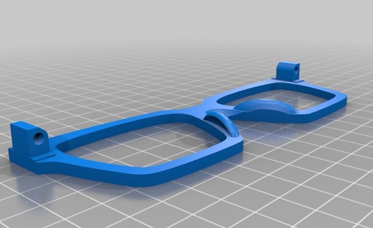 矩形框架眼镜3D打印模型