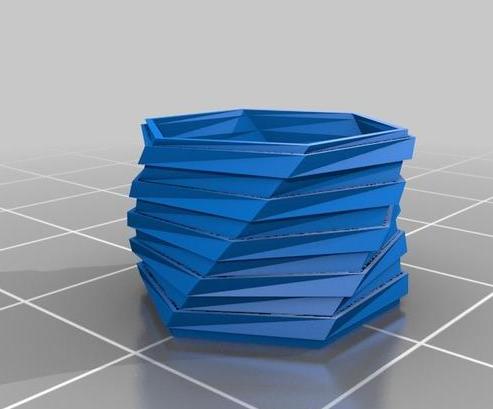 六边形花盆容器3D打印模型