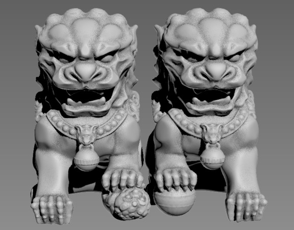 石狮3D打印模型