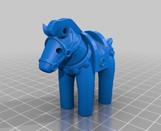 木马3D打印模型