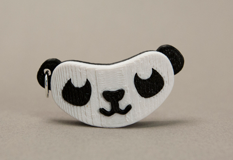 迷你熊猫钥匙扣3D打印模型