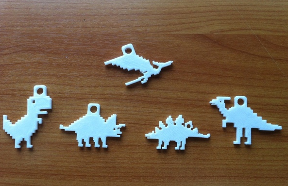恐龙钥匙扣3D打印模型