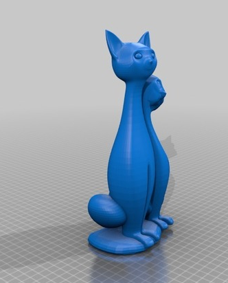 情侣猫3D打印模型