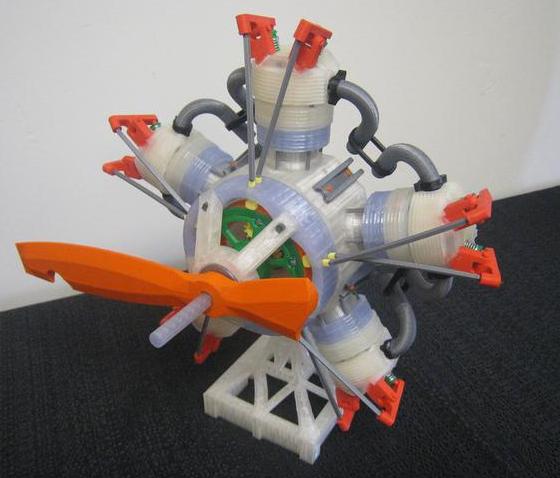 星型发动机3D打印模型