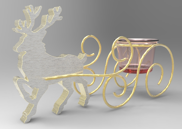 圣诞烛台3D打印模型