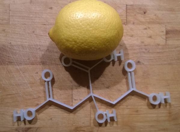 柠檬酸化学分子式3D打印模型