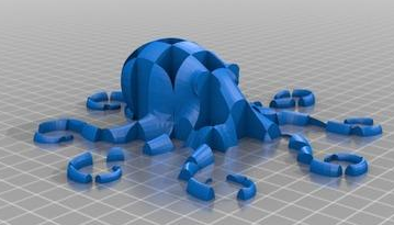 多色章鱼3D打印模型