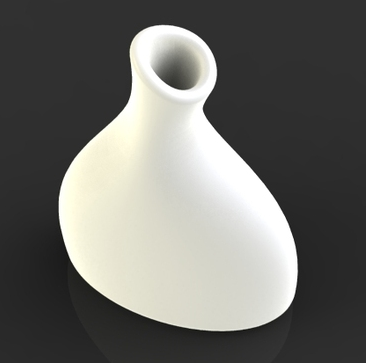陶瓷曲状花瓶3D打印模型