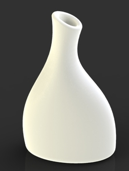 陶瓷曲状花瓶3D打印模型