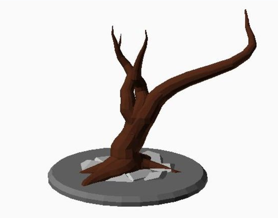 树枝雕塑3D打印模型
