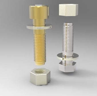 螺母螺栓套件3D打印模型