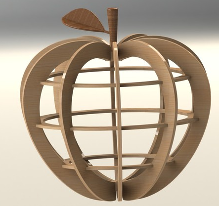 苹果造型工艺品3D打印模型