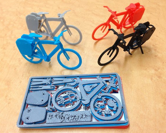组装自行车3D打印模型