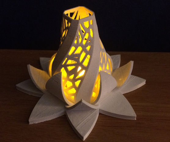 灯在花里面3D打印模型