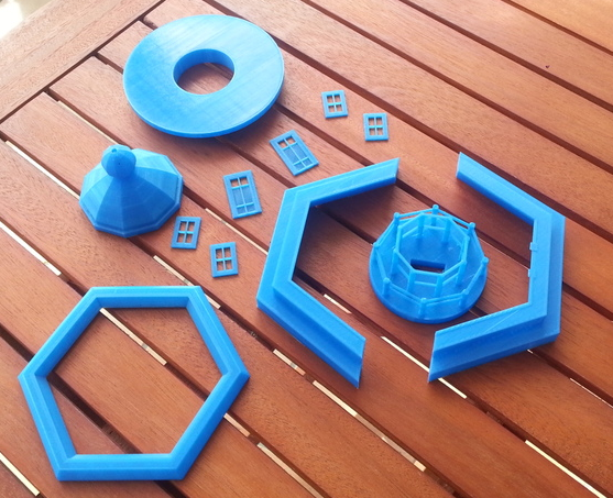 六角形底座灯塔3D打印模型