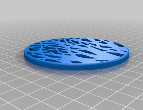 树的剪影杯垫3D打印模型