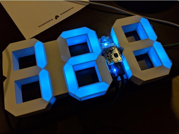LED钟3D打印模型