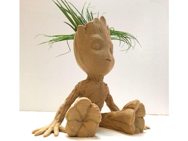 银河护卫队Groot盆栽3D打印模型