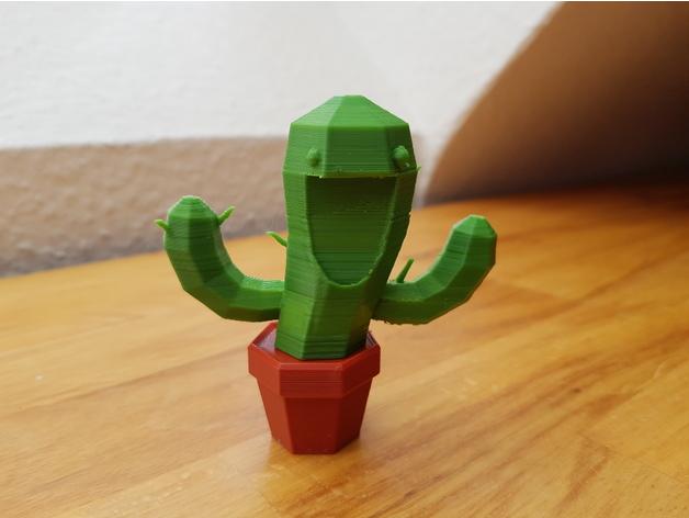 微笑仙人掌3D打印模型