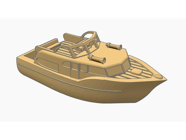 摩托艇3D打印模型