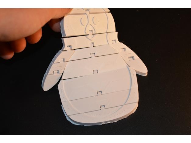 卡通企鹅3D打印模型