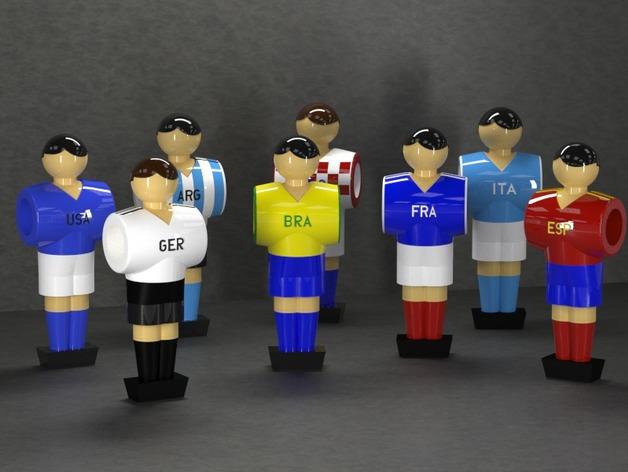 世界杯桌上足球角色3D打印模型