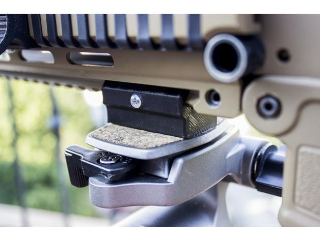 KWA M4 RIS海豹托电动枪三脚架固定块3D打印模型
