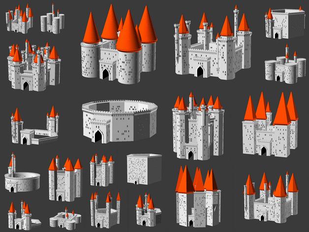 中世纪要塞3D打印模型
