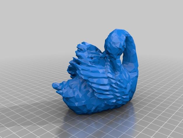 白天鹅3D打印模型