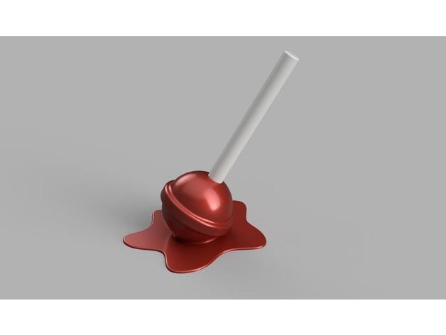 融化的棒棒糖3D打印模型