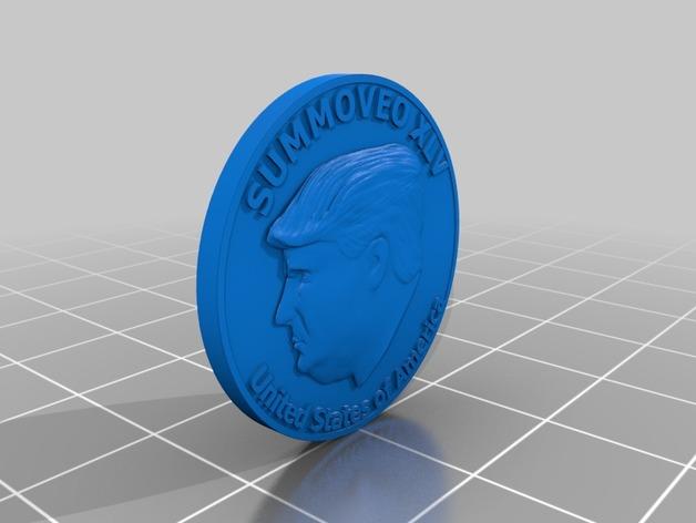 特朗普硬币3D打印模型