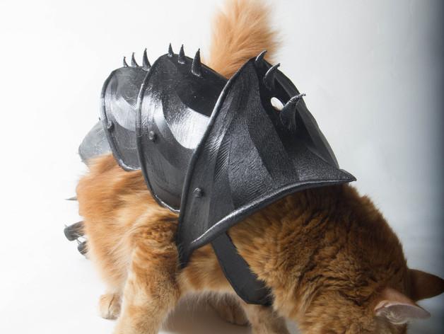 猫咪盔甲3D打印模型