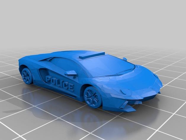 警车3D打印模型
