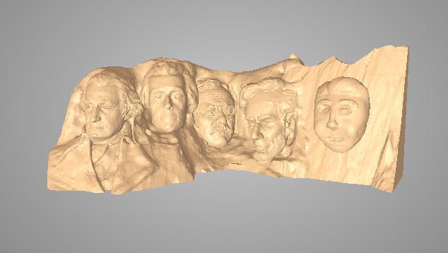 拉什莫尔山3D打印模型