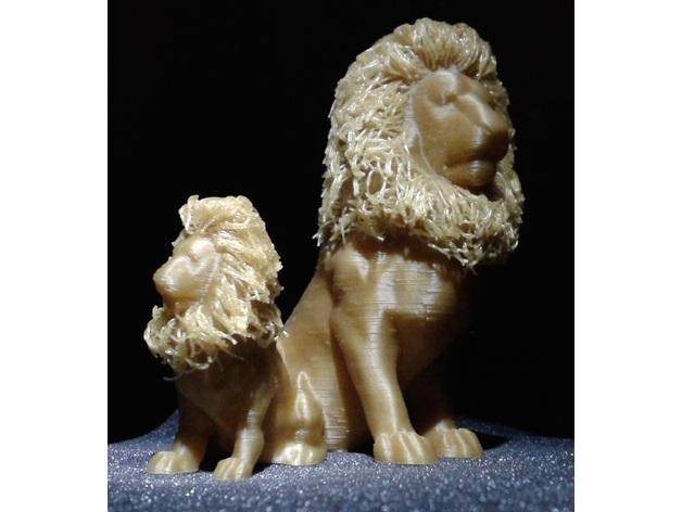 长毛狮子3D打印模型