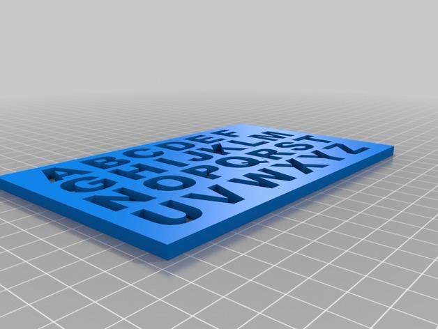 字母模板图案3D打印模型
