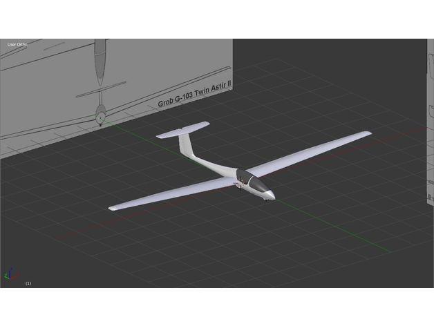 G103双座飞机3D打印模型